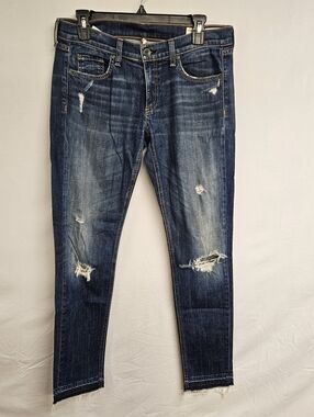 Rag & Bone Dre Low Rise Slim Boyfriend Jeans Womens Size 27 Blue